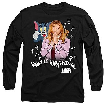 Tom And Jerry Movie What Is Happening Long Sleeve Adult T-shirt