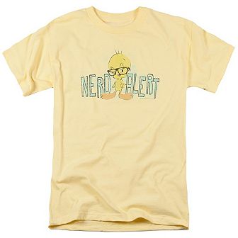 Looney Tunes Nerd Alert Short Sleeve Adult T-shirt
