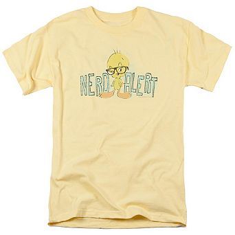 Looney Tunes Nerd Alert Short Sleeve Adult T-shirt