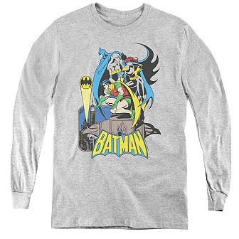 Dc Comics Batman Heroic Trio Youth Long Sleeve Sweatshirt