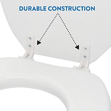 J&V Textiles Round Toilet Seat with Beveled Edge