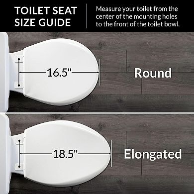 J&V Textiles Round Toilet Seat with Beveled Edge