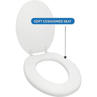 J&V Textiles Round Toilet Seat with Beveled Edge