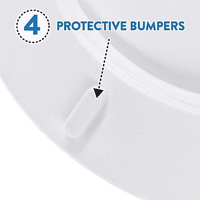 J&V Textiles Round Toilet Seat with Beveled Edge