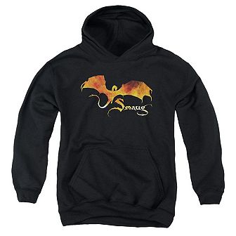 Hobbit Smaug On Fire Youth Pull Over Hoodie