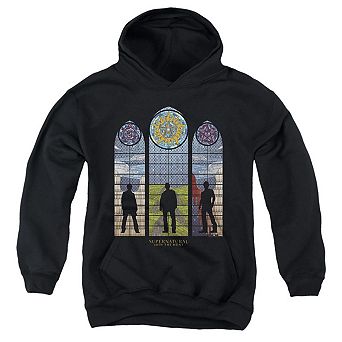 Supernatural Stained Glass Youth Pull Over Hoodie