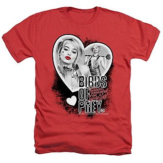 Birds Of Prey Heart Harley Adult Heather T-shirt