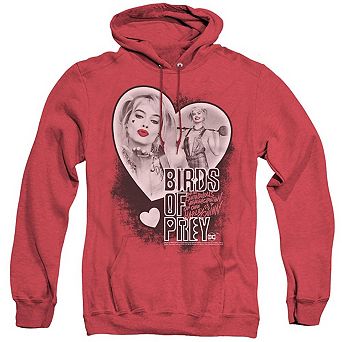 Birds Of Prey Heart Harley Adult Heather Hoodie