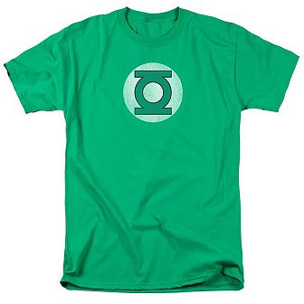 Dc Comics Green Lantern Green Lantern Logo Distressed Short Sleeve Adult T-shirt