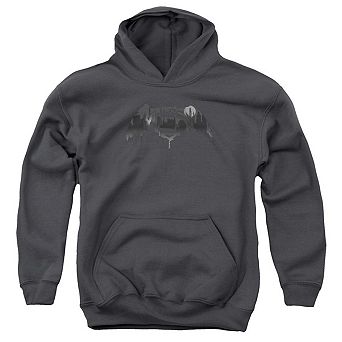Batman V Superman Cityscape Logo Youth Pull Over Hoodie