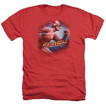 The Flash Fastest Man Adult Heather T-shirt