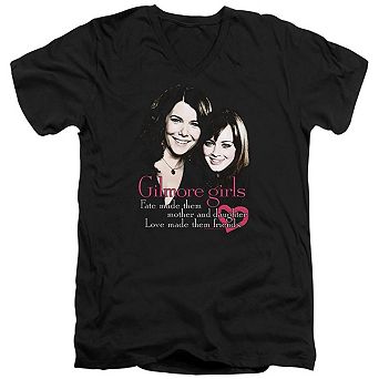 Gilmore Girls Title Short Sleeve Adult V Neck T-shirt