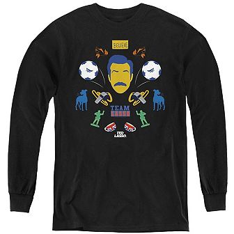 Ted Lasso Ted Lasso Icon Collage Youth Long Sleeve Sweatshirt