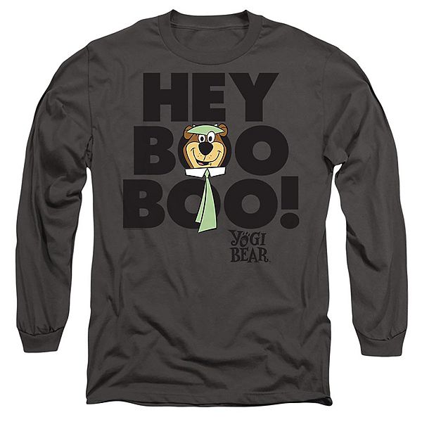 Yogi Bear Hey Boo Boo Long Sleeve Adult T-shirt