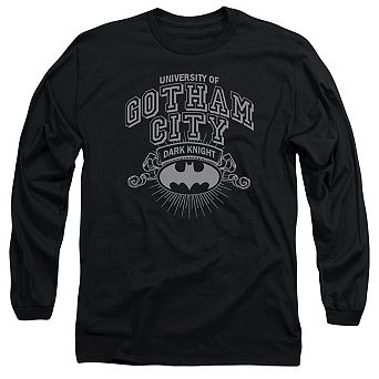 Batman University Of Gotham Long Sleeve Adult T-shirt