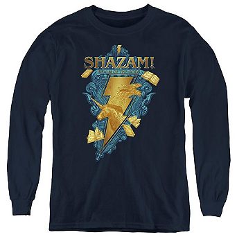 Shazam! Fury Of The Gods Big Blue Seal Youth Long Sleeve Sweatshirt