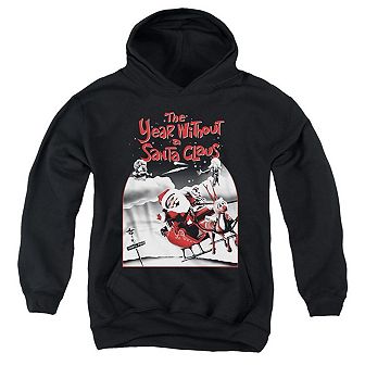 The Year Without A Santa Claus Santa Poster Youth Pull Over Hoodie