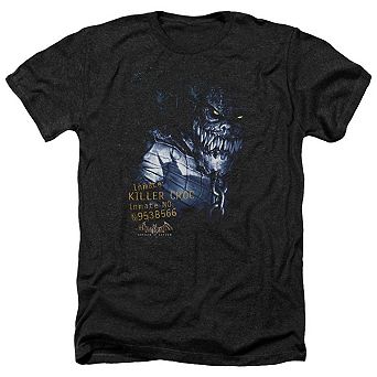 Batman Arkham Asylum Arkham Killer Croc Adult Heather T-shirt