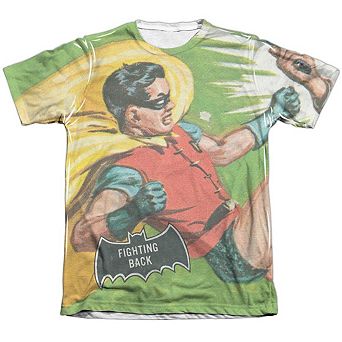 Batman Classic Tv Fighting Back Sleeve T-shirt