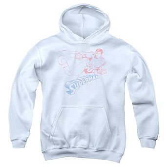 Superman Sketch Youth Pull Over Hoodie