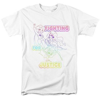 Dc Comics Superhero Girls Fighting For Justice Short Sleeve Adult T-shirt