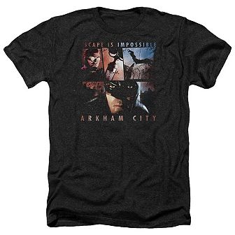 Batman Arkham City Escape Is Impossible Adult Heather T-shirt