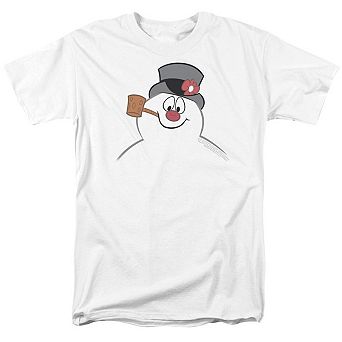 Frosty The Snowman Frosty Face Short Sleeve Adult T-shirt