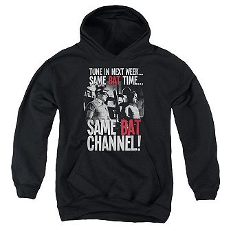 Batman Classic Tv Bat Channel Youth Pull Over Hoodie
