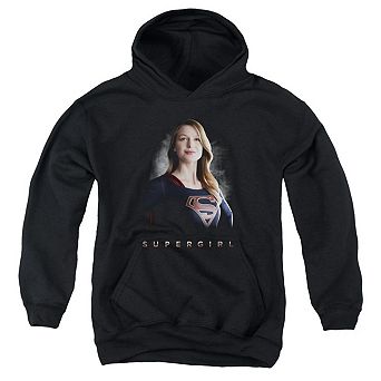 Supergirl Stand Tall Youth Pull Over Hoodie