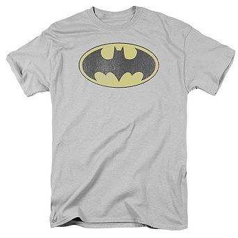 Dc Comics Batman Retro Bat Logo Distressed Short Sleeve Adult T-shirt