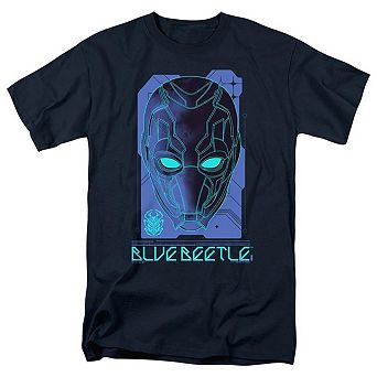 Blue Beetle Large Mask Short Sleeve Adult T-shirt