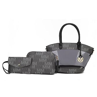 MKF Collection Hattie 3-in-1 Tote Bag M Signature by Mia K- 3 pc