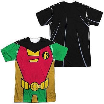 Teen Titans Go Robin Uniform Short Sleeve Adult Poly Crew T-shirt