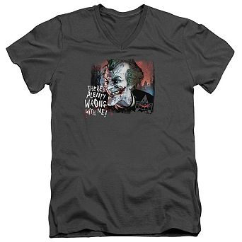 Batman Arkham City Plenty Wrong Short Sleeve Adult V Neck T-shirt