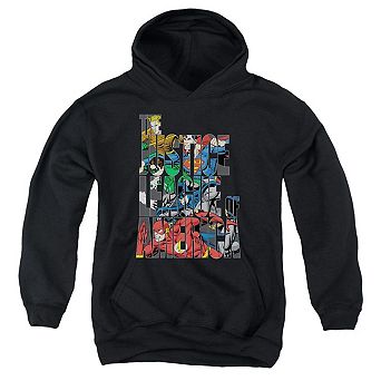 Justice League Of America Lettered League Youth Pull Over Hoodie