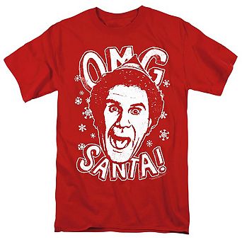 Elf Omg Santa Short Sleeve Adult T-shirt