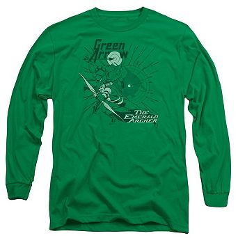 Dc Comics Green Arrow The Emerald Archer Long Sleeve Adult T-shirt