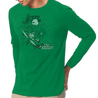 Dc Comics Green Arrow The Emerald Archer Long Sleeve Adult T-shirt