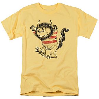 Where The Wild Things Are Line Art Short Sleeve Adult T-shirt