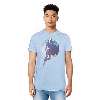 Supergirl Cloudy Circle Short Sleeve Adult T-shirt