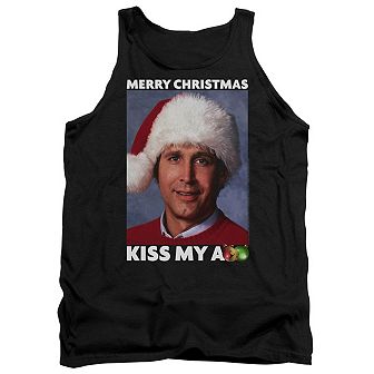 Christmas Vacation Merry Kiss Adult Tank Top