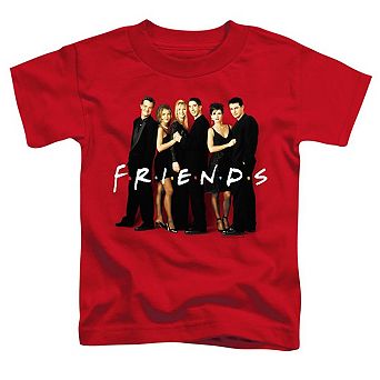 Friends Cast In Black Short Sleeve Toddler T-Shirt