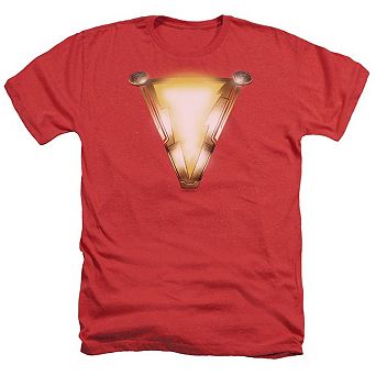 Shazam Movie Bolt Adult Heather T-shirt