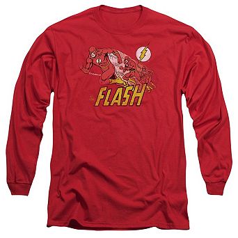 Dc Comics Flash Crimson Comet Long Sleeve Adult T-shirt