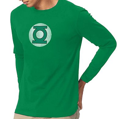 Dc Comics Green Lantern Green Lantern Logo Distressed Long Sleeve Adult T-shirt
