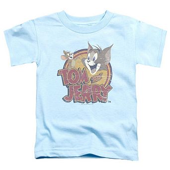 Tom And Jerry Water Damaged Short Sleeve Toddler T-Shirt