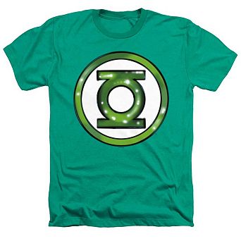 Justice League Green Lantern Airbrush Logo Adult Heather T-shirt