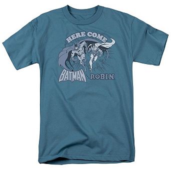 Dc Comics Batman Here Come Batman And Robin Short Sleeve Adult T-shirt
