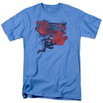 Man Of Steel Sheild Splat Short Sleeve Adult T-shirt