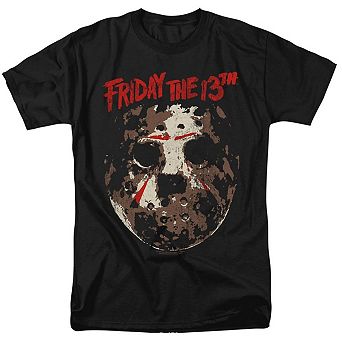 Friday The 13th Rough Mask Short Sleeve Adult T-Shirt